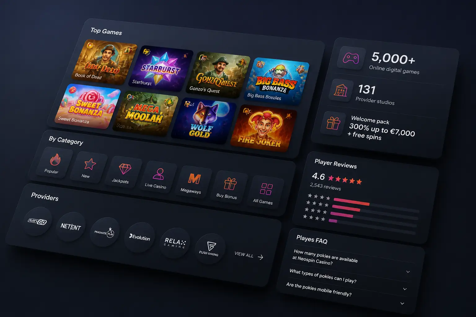 Neospin Pokies — 5,000+ Online Slots & Jackpots visual guide for Neospin Casino